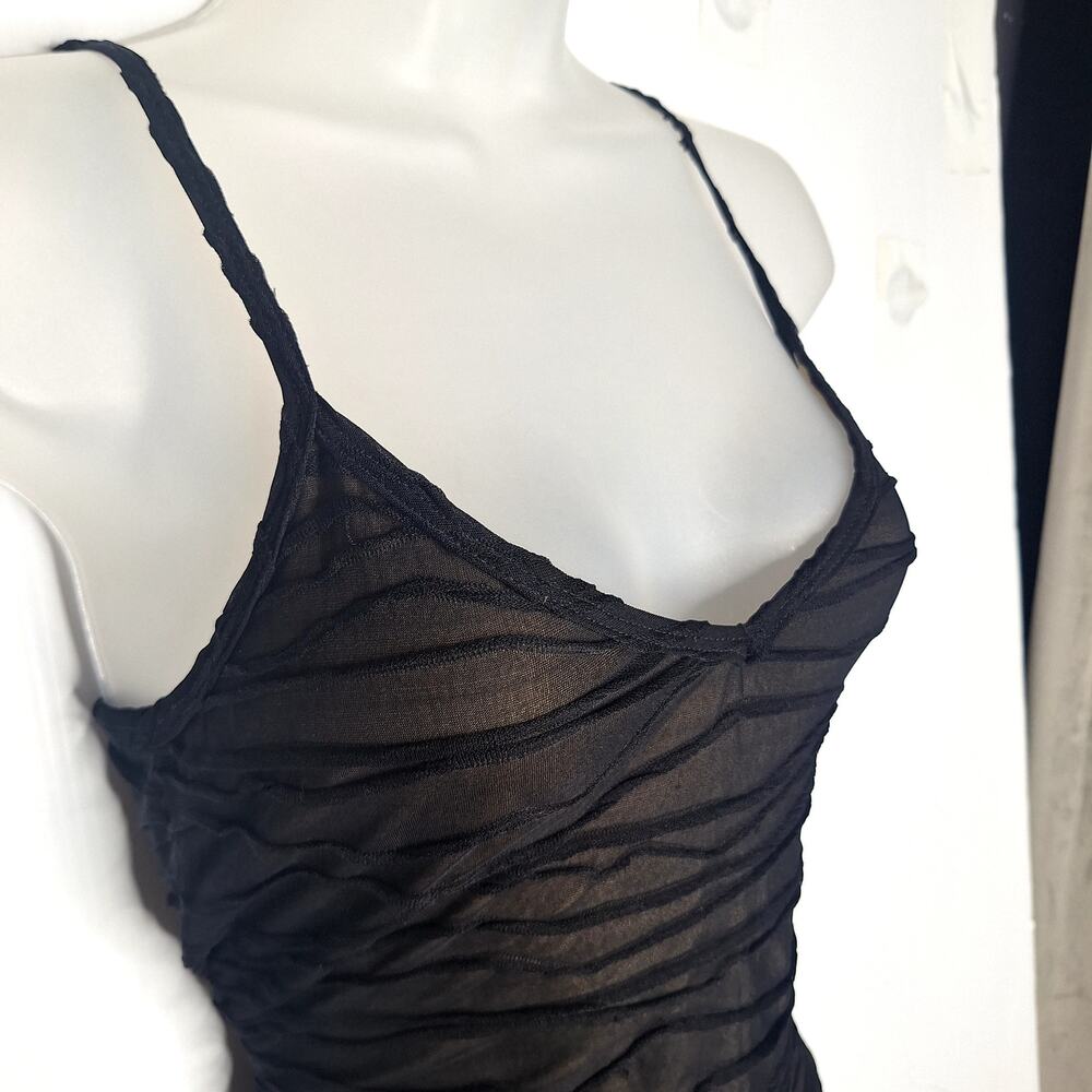 VTG 90s Y2K Bebe Moda Tank Slip Dress Maxi Sheer Overlay S Prom Bombshell HOCO - Picture 8 of 12